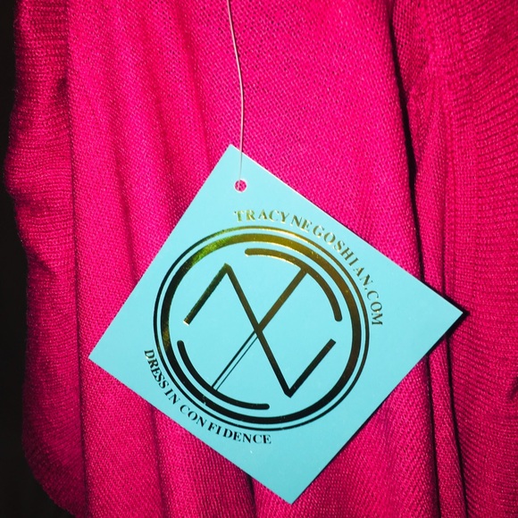 ‼️🔥NWT TRACY NEGOSHIAN Fuschia Silk Cardigan🔥‼️ - Picture 8 of 8